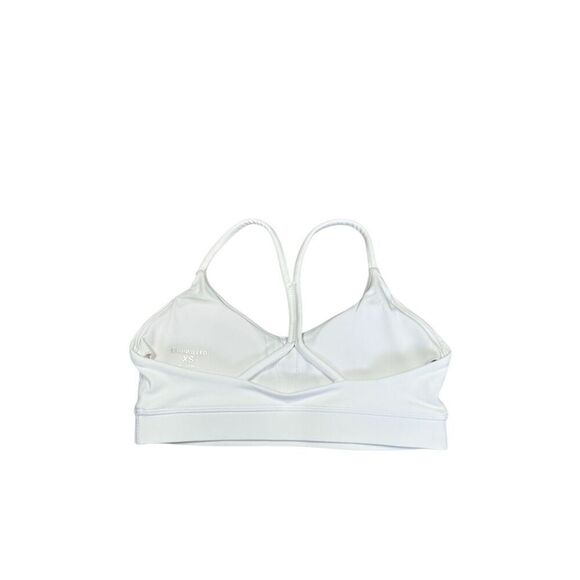 NWOT Iron Willed Core V-neck Sports Bra White Gym Lifting XS Racerback Dagger - Picture 4 of 8